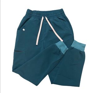 FIGS LIMITED EDITION HIGH-WAISTED Jogger Scrub Pants- Caribbean Blue XS